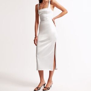Abercrombie | Sculpting and Stretch Satin Midi Dress